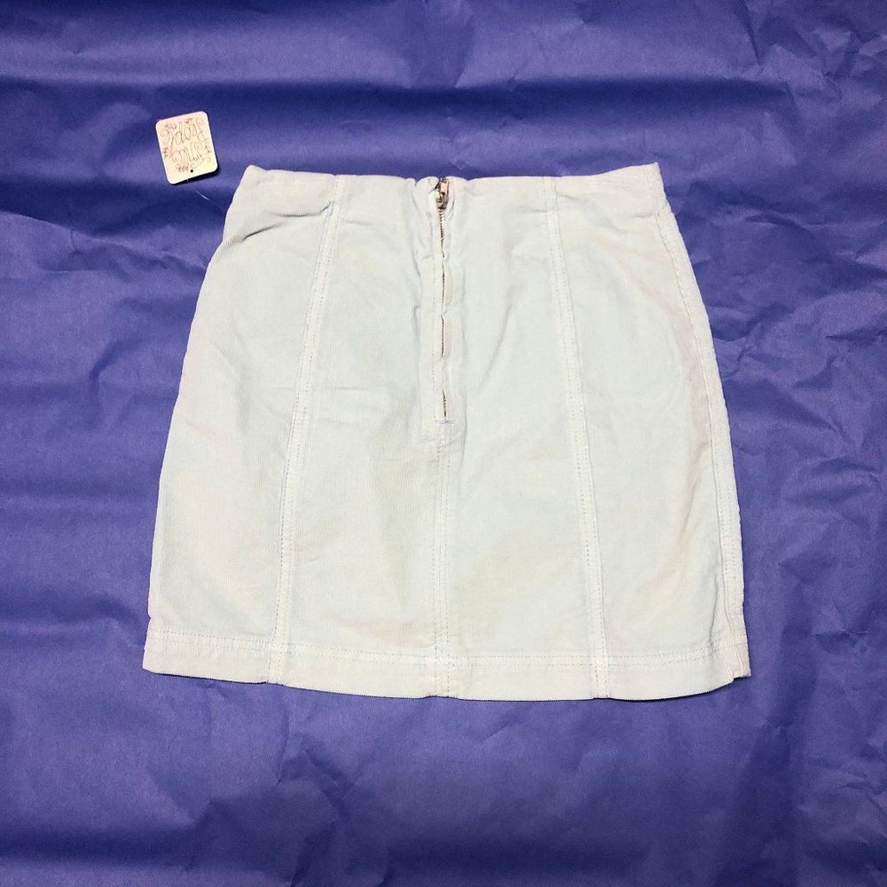 NEW! Free People Modern Femme Corduroy mini skirt WHITE - Picture 4 of 4